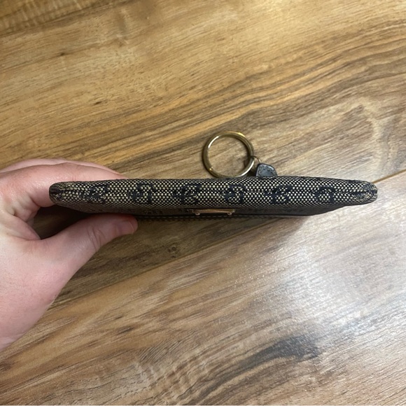 Dooney & Burke Monogram DB Black Wristlet (no strap) - Picture 4 of 8